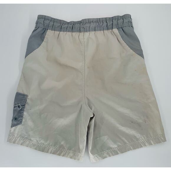 Sand And Sun Boys Swim 10-12 M Shorts Gray Orange Pockets Inner Pocket Imperfect - Picture 2 of 16